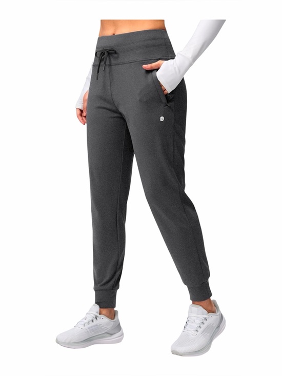 Gradual Pants - Gradual High-Waist Drawstring Active Joggers in Charcoal